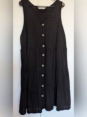 Sonoma XL Black Eyelet Dress